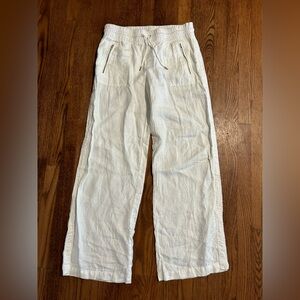 Athleta Cabo linen wide leg pants, woman’s, 10 T